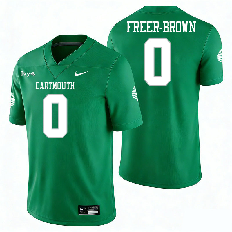 Dartmouth Big Green #0 Zyion Freer-Brown College Football Jerseys,Uniforms Stitched-Green